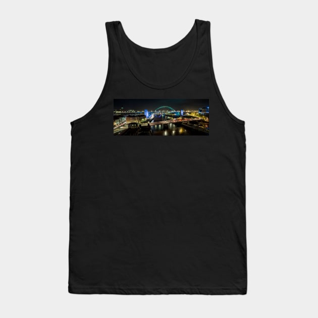 The Tyne Bridge Panoramic Tank Top by davehudspeth